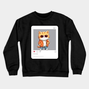 Influencer Cat Crewneck Sweatshirt